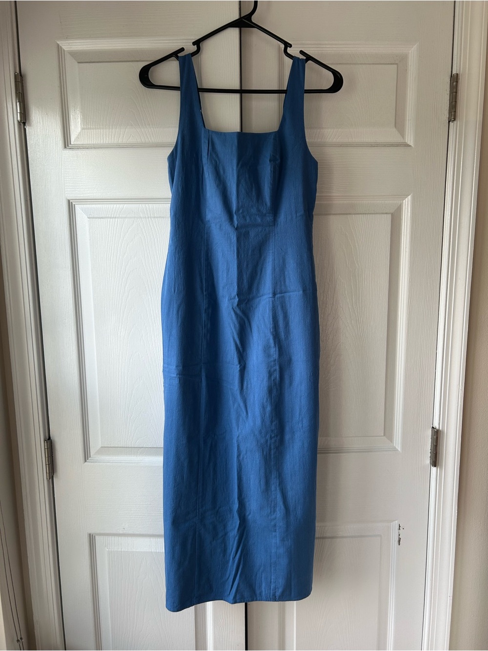 Abercrombie Blue Square-Neck Tank Midi Dress